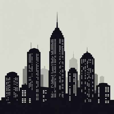 New York City Skyline Silhouette