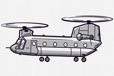 CH-47 Chinook Helicopter Illustration