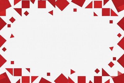 Red Geometric Shape Border Frame