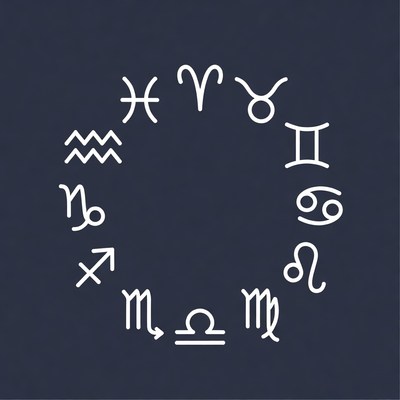 Zodiac Signs Circle Illustration