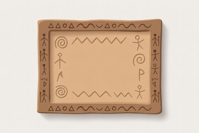 Primitive stick figure frame illustration