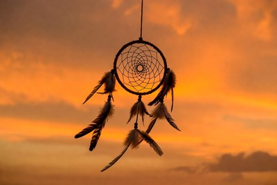 Dreamcatcher Hanging at Sunset