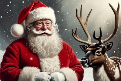 Santa Claus with Reindeer