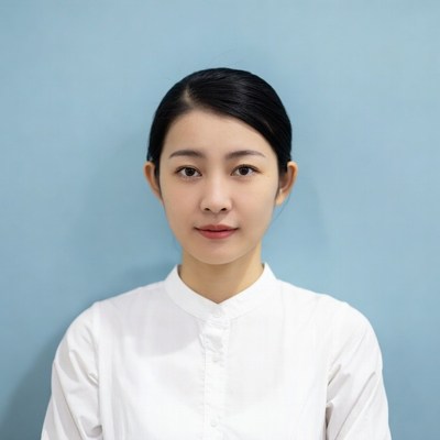 Asian woman in white shirt