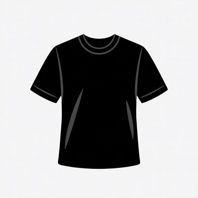 Black T-shirt Illustration