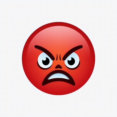 Red Angry Face Emoji