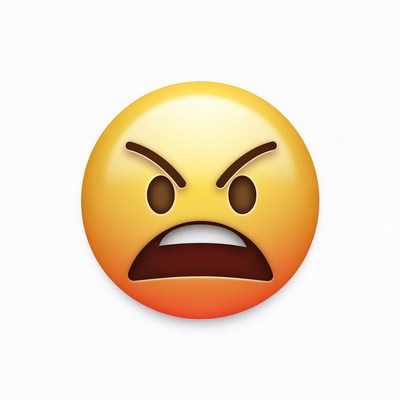 Angry Yellow Emoji Face