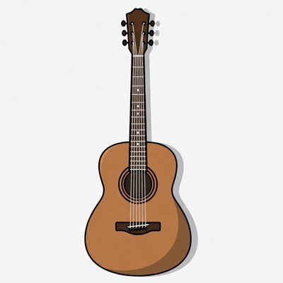 Acoustic Guitar Illustration