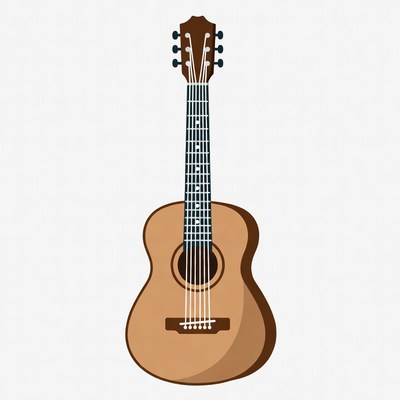Acoustic Guitar Illustration