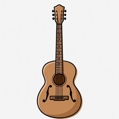 Acoustic Guitar Illustration