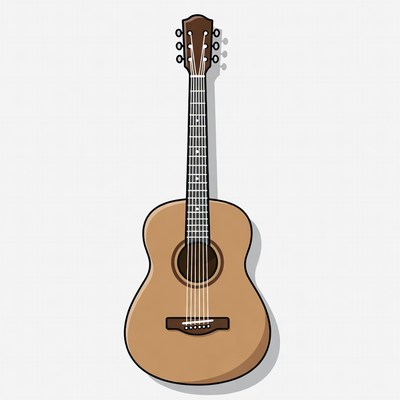 Acoustic Guitar Illustration