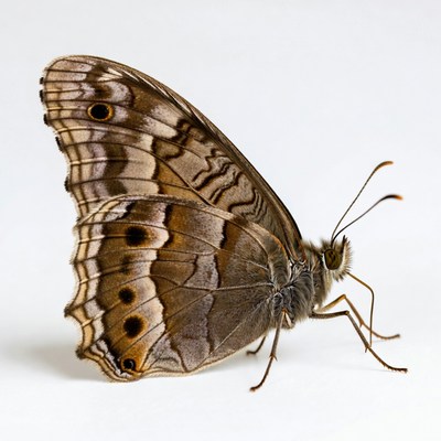 Brown butterfly with eye spots