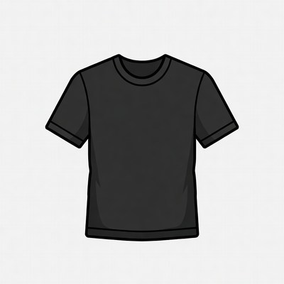 Black T-shirt Illustration