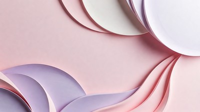 Pink Paper Waves Abstract Background