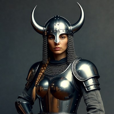 Viking Woman in Chainmail Armor