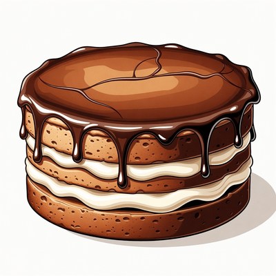 Chocolate Cake with Dripping Icing