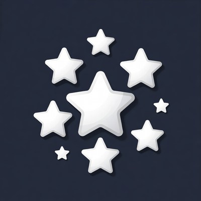 White Stars on Dark Background