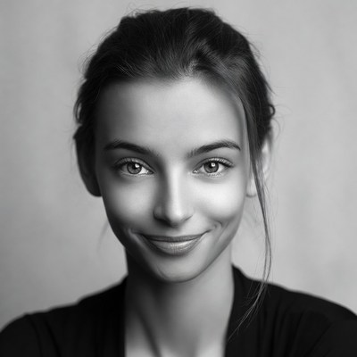 Young woman smiling close-up portrait
