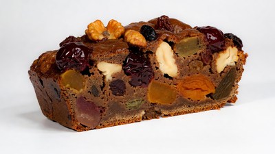 Fruitcake with Nuts Cross-Section