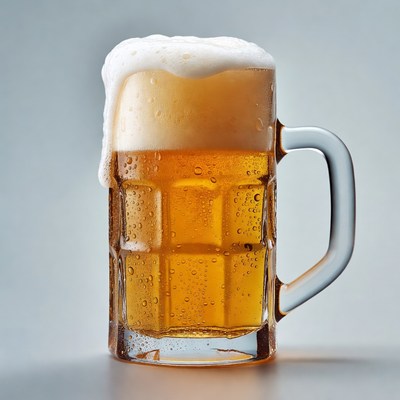 Beer mug with foam