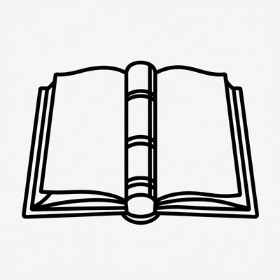 Open Binder Notebook Illustration