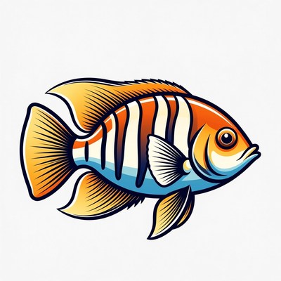 Colorful Clownfish Illustration