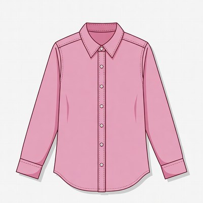 Pink Long Sleeve Button Shirt