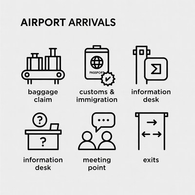 Airport Arrivals Icons