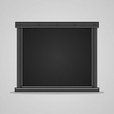 Black Framed Blank Screen Illustration