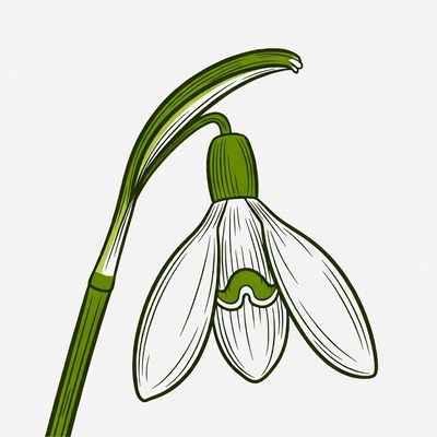 Snowdrop flower illustration