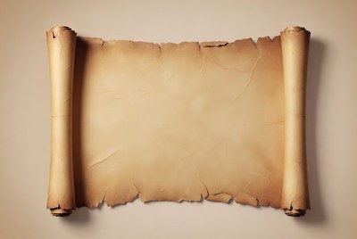 Ancient Rolled Parchment Scroll