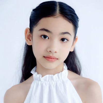 Asian girl in white halter top