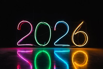 Colorful Neon 2026 Sign