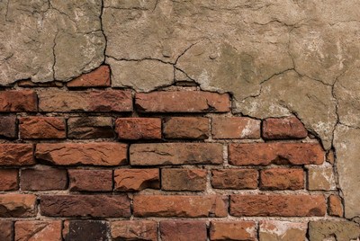 Cracked Red Brick Wall Texture