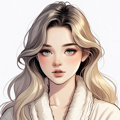 Beautiful blonde woman portrait