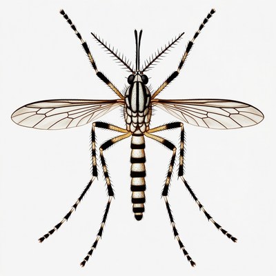 Detailed Mosquito Illustration