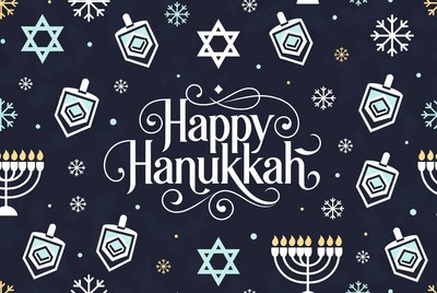 Happy Hanukkah Holiday Illustration