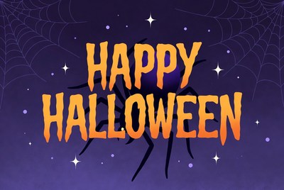 Happy Halloween with Spider Web