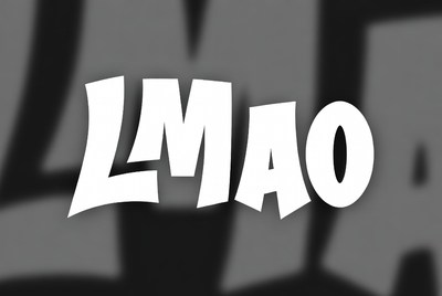 LMAO Text on Dark Background