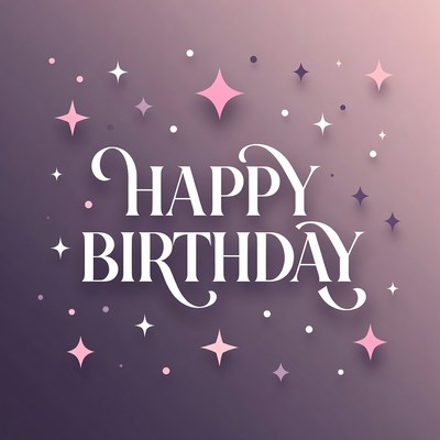 Happy Birthday with Stars