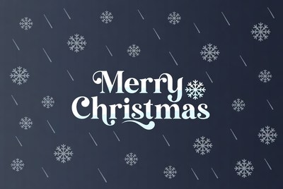 Merry Christmas Snowflakes Background