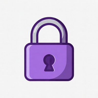 Purple Lock Icon