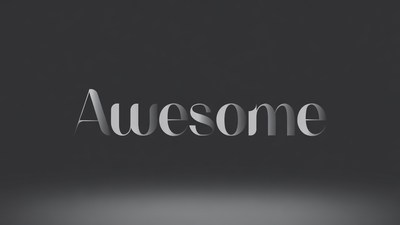 Awesome Text on Black Background