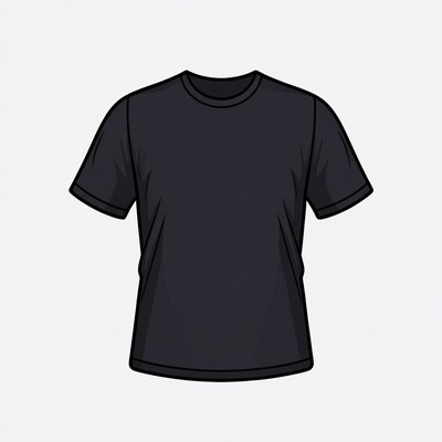 Black T-Shirt Illustration