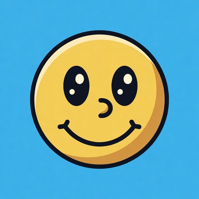 Cute yellow smiley face illustration