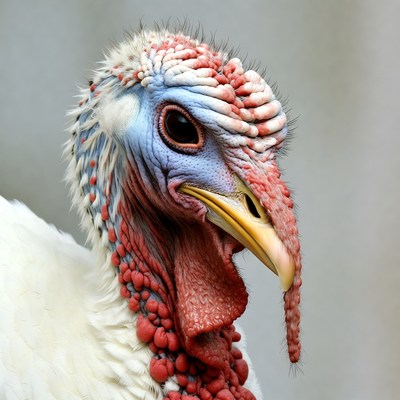 Close-up turkey head