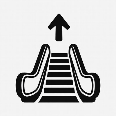 Upward Escalator Icon