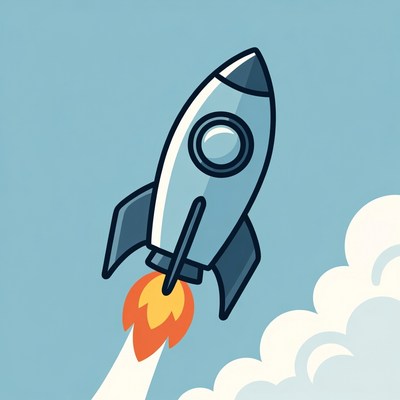 Rocket launching upward