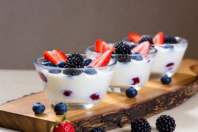 Three Yogurt Parfaits with Berries