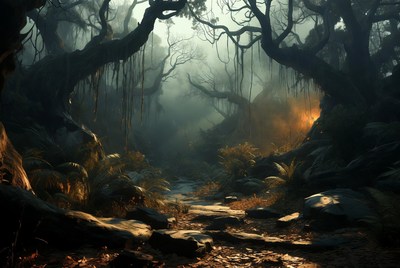 Mysterious Jungle Forest Path